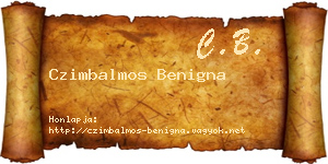 Czimbalmos Benigna névjegykártya